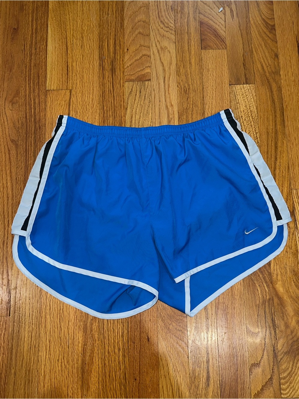 Nike Blue Women's Athletic Shorts with White Trim